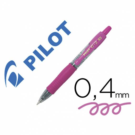 Boligrafo pilot g-2 pixie rosa tinta gel retractil sujecion de caucho - NG2PRS