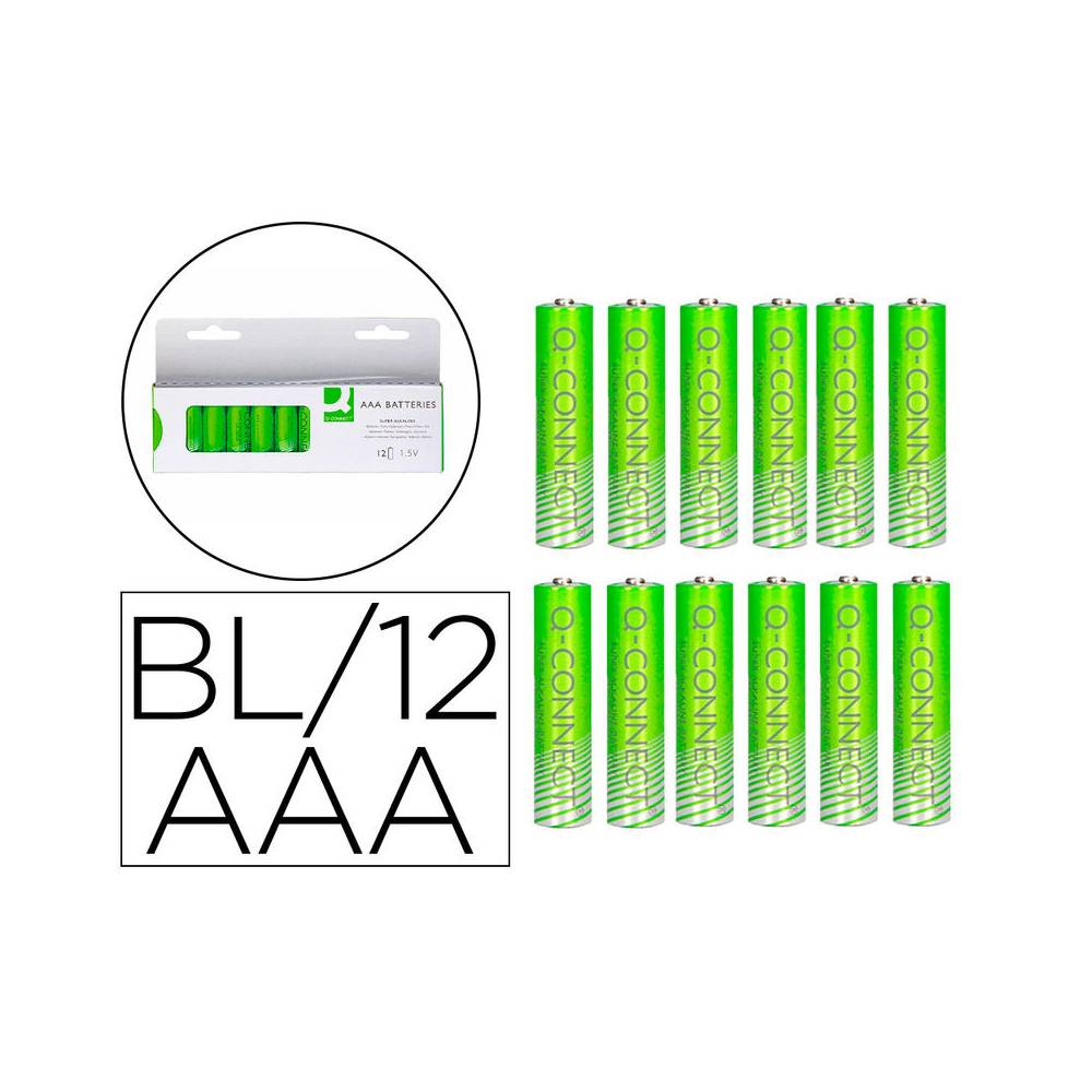 Pila q-connect alcalina aaa blister con 12 unidades - KF14342