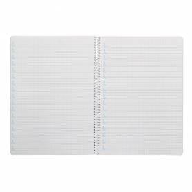 Cuaderno espiral liderpapel din a4 pautaguia tapa plastico80h 90gr cuadro pautado 4mm con margen color lila - BE38