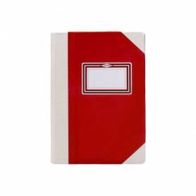 Libro cartone cosido fernandes flecha din a4+ rayado horizontal 50 hojas 100 gr rojo - 102821499