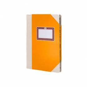 Libro cartone cosido fernandes flecha din a5+ rayado horizontal 50 hojas 100 gr naranja - 102820299