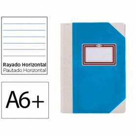 Libro cartone cosido fernandes flecha din a6+ rayado horizontal 50 hojas 100 gr azul - 102820599