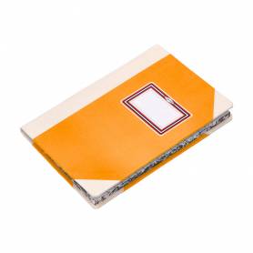 Libro cartone cosido fernandes flecha din a6+ rayado horizontal 50 hojas 100 gr naranja - 102820799