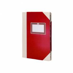 Libro cartone cosido fernandes flecha din a6+ rayado horizontal 50 hojas 100 gr rojo - 102820699