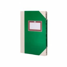 Libro cartone cosido fernandes flecha din a6+ rayado horizontal 50 hojas 100 gr verde - 102820999