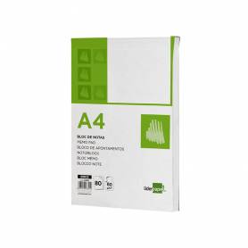 Bloc notas liderpapel liso a4 80 hojas 60g/m2