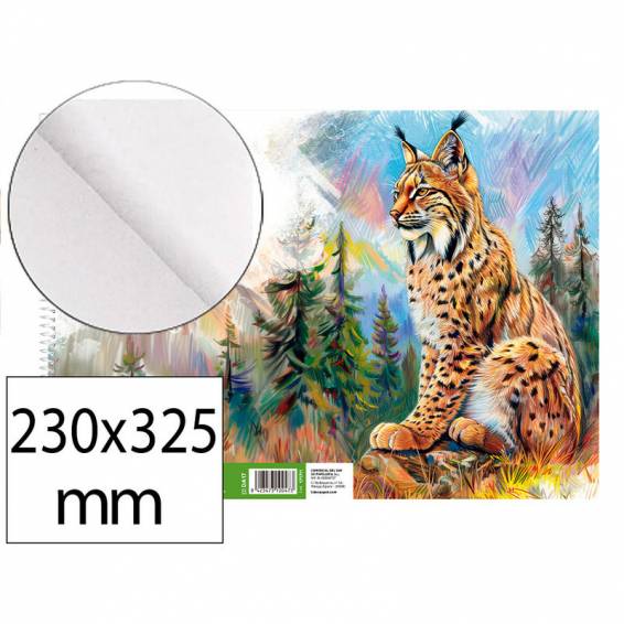 Bloc dibujo liderpapel artistico natura espiral 230x325mm 20 hojas 130g m2 sin recuadro perforado - DA17