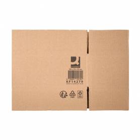 Caja para embalar q-connect americana carton reciclado canal simple 5 mm color kraft 250x150x100 mm - KF14279