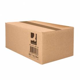 Caja para embalar q-connect americana ultrarresistente carton reciclado canal doble 7mm color kraft 450x375x280 mm - KF14284