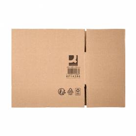 Caja para embalar q-connect americana ultrarresistente carton reciclado canal doble 7mm color kraft 600x400x290 mm - KF14286