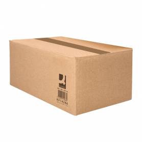 Caja para embalar q-connect americana ultrarresistente carton reciclado canal doble 7mm color kraft 600x400x290 mm - KF14286