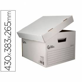 Cajon contenedor liderpapel carton automatico para 4 cajasarchivo def. folio   5 archivadores a-z 430x383x265mm - GA01