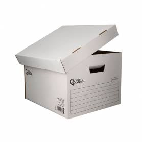 Cajon contenedor liderpapel carton automatico para 4 cajasarchivo def. folio   5 archivadores a-z 430x383x265mm - GA01