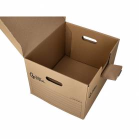 Cajon contenedor liderpapel carton manual para 5 cajas archivo def. folio   6 archivadores a-z 540x410x300mm - GA03