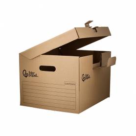 Cajon contenedor liderpapel carton manual para 5 cajas archivo def. folio   6 archivadores a-z 540x410x300mm - GA03