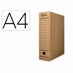 Caja archivo definitivo liderpapel din a4 carton reciclado 325g m2 lomo 82 mm kraft 325x82x250 mm - DF27