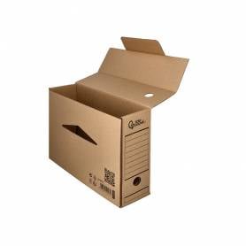 Caja archivo definitivo liderpapel din a4 carton reciclado 325g m2 lomo 82 mm kraft 325x82x250 mm - DF27