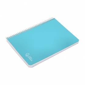 Cuaderno espiral liderpapel din a5 witty tapa dura 80h 90gr cuadro 4mm con margen color azul - BC22