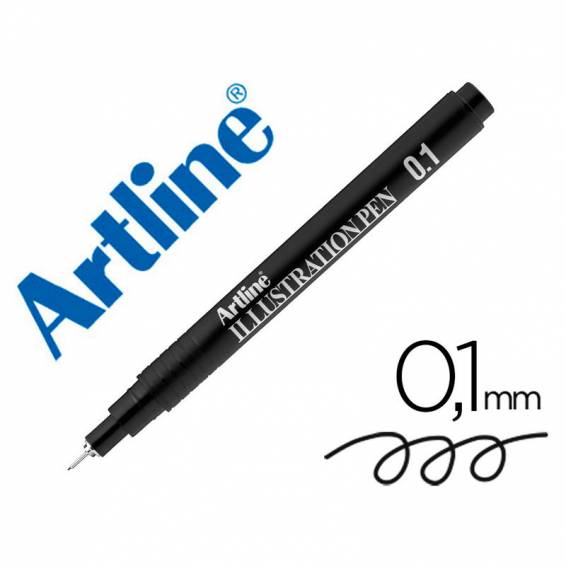 Rotulador artline calibrado micrometrico negro illustration pen ek-281iln punta poliacetal 0,1mm - EK-281ILN