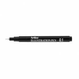 Rotulador artline calibrado micrometrico negro illustration pen ek-281iln punta poliacetal 0,1mm - EK-281ILN