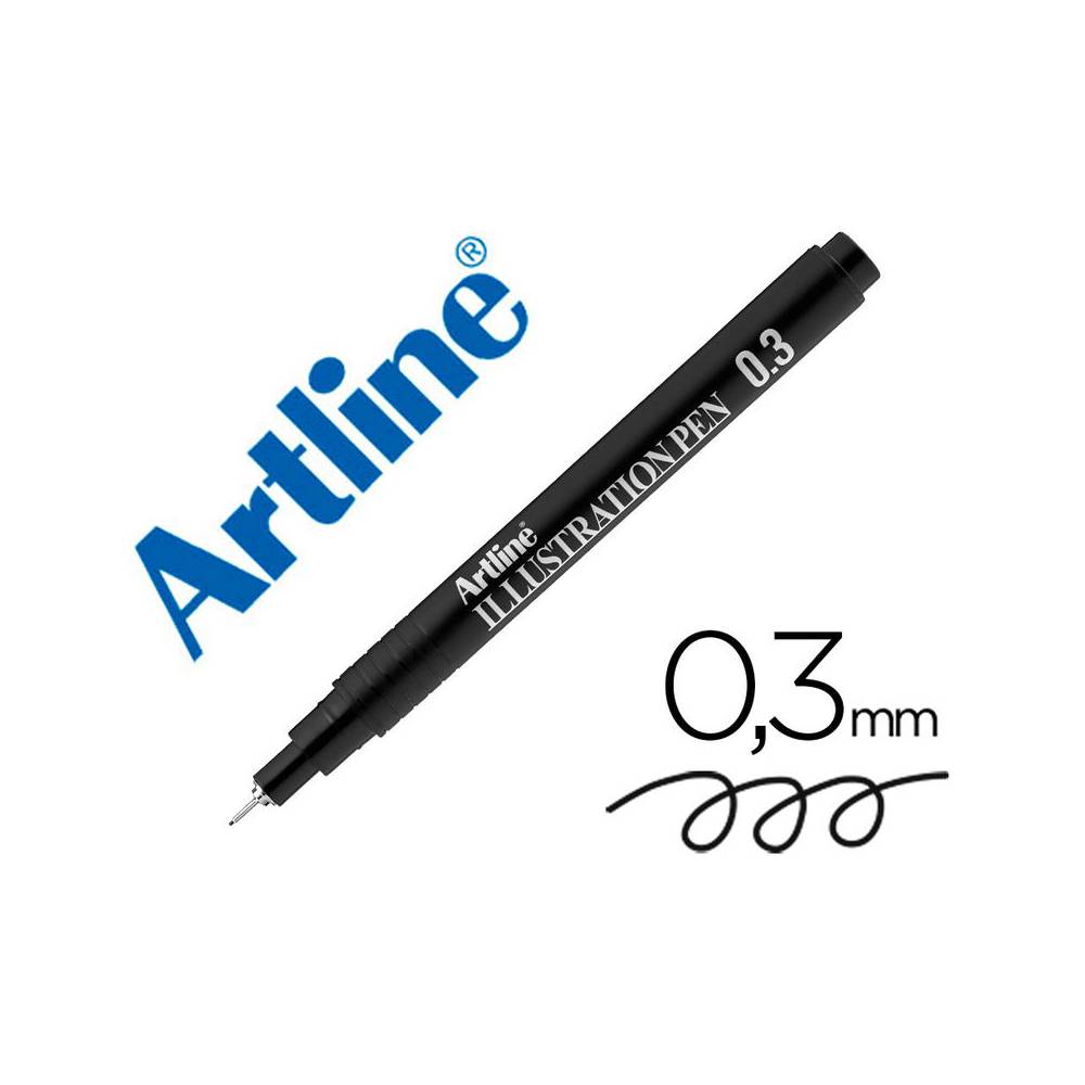 Rotulador artline calibrado micrometrico negro illustration pen ek-283iln punta poliacetal 0,3mm - EK-283ILN