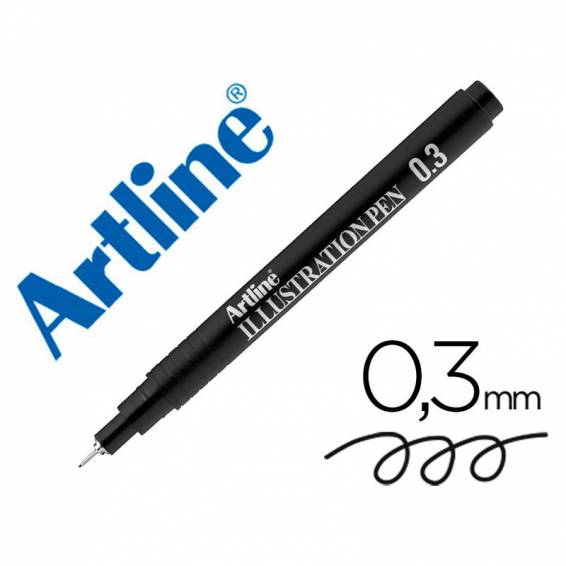 Rotulador artline calibrado micrometrico negro illustration pen ek-283iln punta poliacetal 0,3mm - EK-283ILN