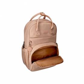 Mochila antartik diseño casual con asa multibolsillo color beige 410x120x290 mm - TK83