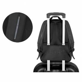 Mochila antartik multibolsillo 19l compartimento para portatil y tablet color negro450 x 160 x 300 mm - IK01