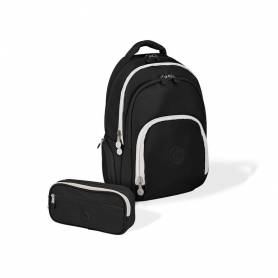 Mochila antartik multibolsillo 19l compartimento para portatil y tablet color negro450 x 160 x 300 mm - IK01