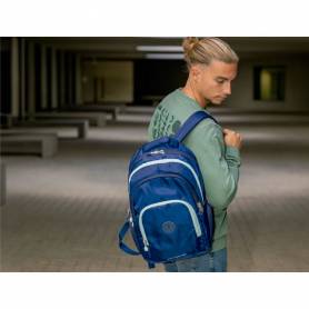 Mochila antartik multibolsillo 19l compartimento para portatil y tablet color azul marino 450 x 160 x 300 mm - IK05