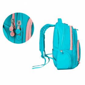 Mochila antartik multibolsillo 19l compartimento para portatil y tablet color azul turquesa 450 x 160 x 300 mm - IK07