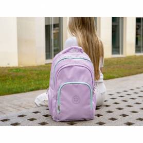 Mochila antartik multibolsillo 19l compartimento para portatil y tablet color morado 450 x 160 x 300 mm - IK09