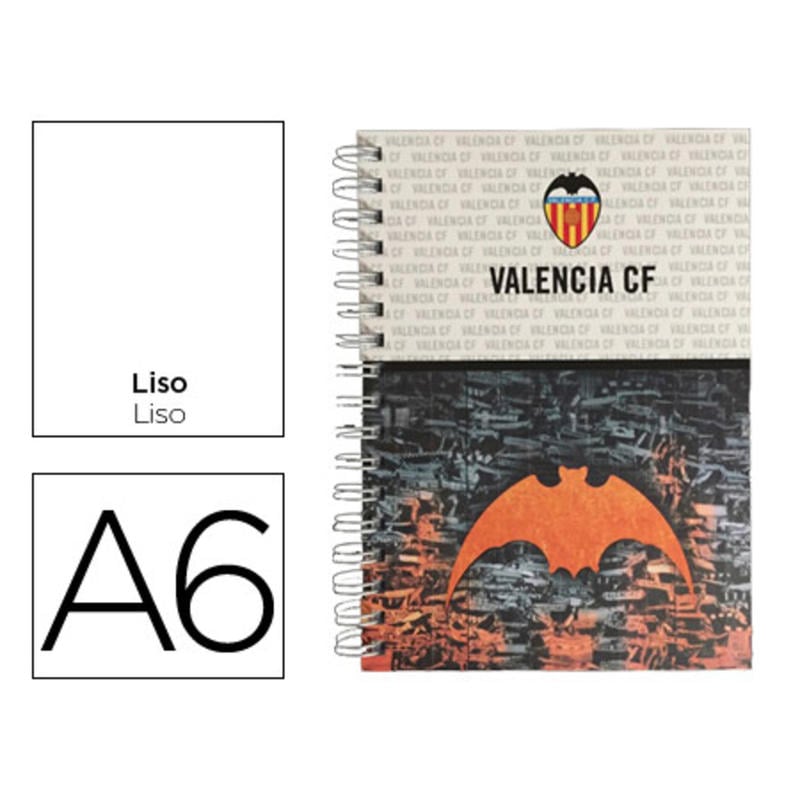 Cuaderno tapa color a6 96 hojas 70 g liso crema valencia cf