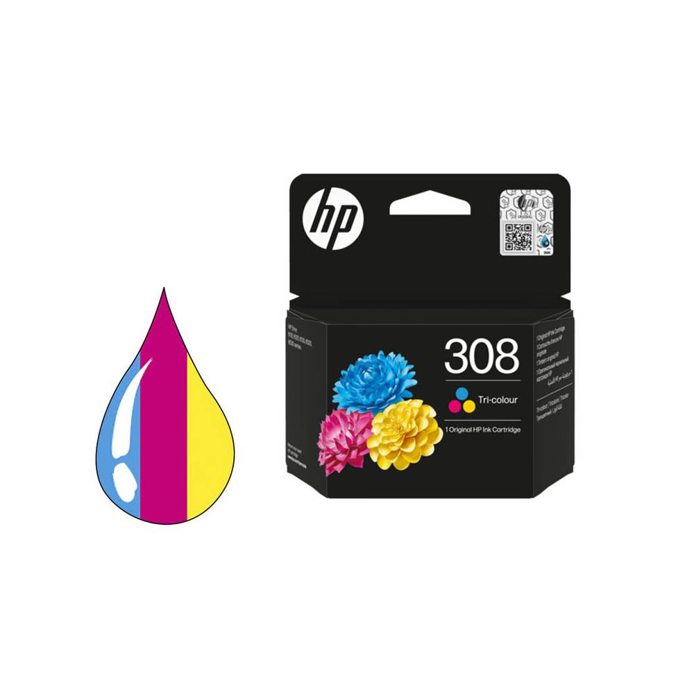 Ink jet hp 308 color envy 6110 6120 6130 6520 6530 120 paginas - 7FP20UE