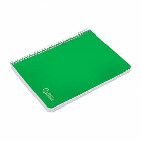 Cuaderno espiral liderpapel din a5 witty tapa dura 80h 90gr cuadro 4mm con margen color verde - BC25