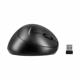 Raton q-connect optico inalambrico ergonomico vertical dpi 800 1200 1600 pila aa negro - KF15116