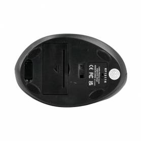 Raton q-connect optico inalambrico ergonomico vertical dpi 800 1200 1600 pila aa negro - KF15116