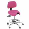 Taburete clínico similpiel giratorio y ergonómico con asiento anatómico y regulable en altura rosa - T19ASSP24CRRP