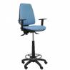 Taburete ergonómico con mecanismo asincro y regulable en altura y brazos regulables azul - T14ASB13B10RN