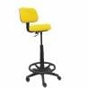 Taburete ergonómico regulable en altura y aro reposapiés amarillo -T01CLB100RN