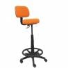 Taburete ergonómico regulable en altura y aro reposapiés naranja - T01CLB308RN