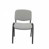Silla confidente gris ergonómica estructura en color negro - PACK126PTNA40