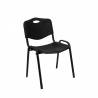 Silla confidente pvc negro ergonómica estructura en color negro - PACK126PTNI840