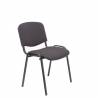 Pack 2 Sillas confidente ergonómica gris ergonómica estructura en color negro - PACK226PTNB600