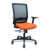 Silla de oficina ergonómica malla negra asiento naranja brazos regulables con refuerzo lumbar - 395TKM840B308B2DB68R65