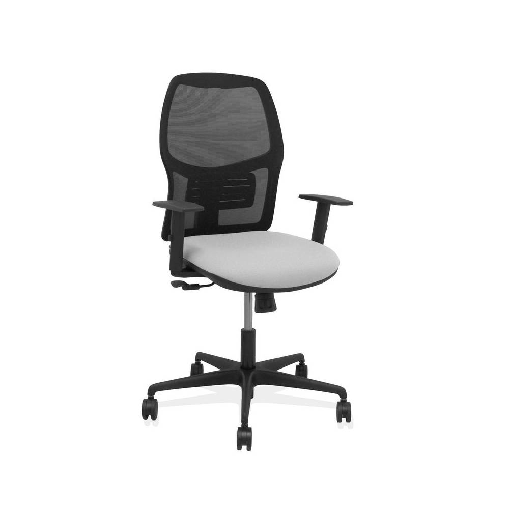 Silla Alfera sincro malla negra bali gris claro brazo regulable