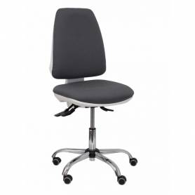 Silla Elche blanca asincro bali gris oscuro ruedas de parqué