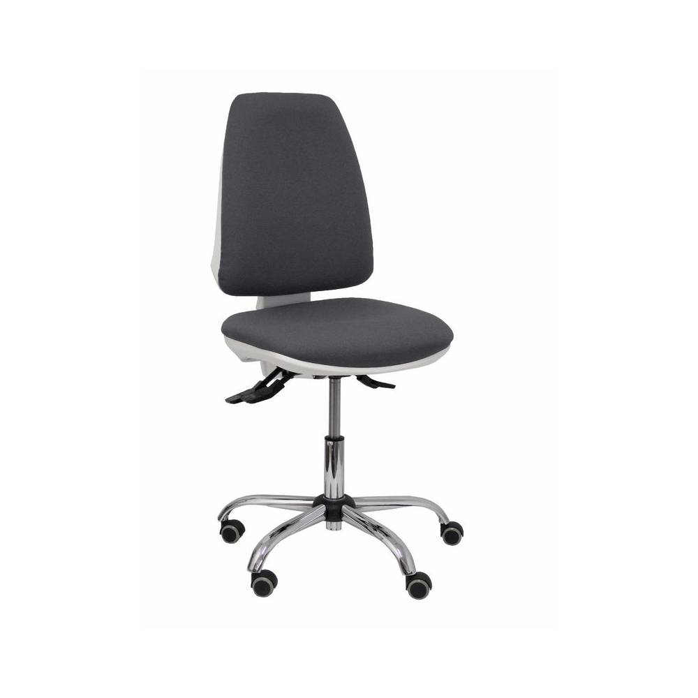 Silla Elche blanca asincro bali gris oscuro ruedas de parqué