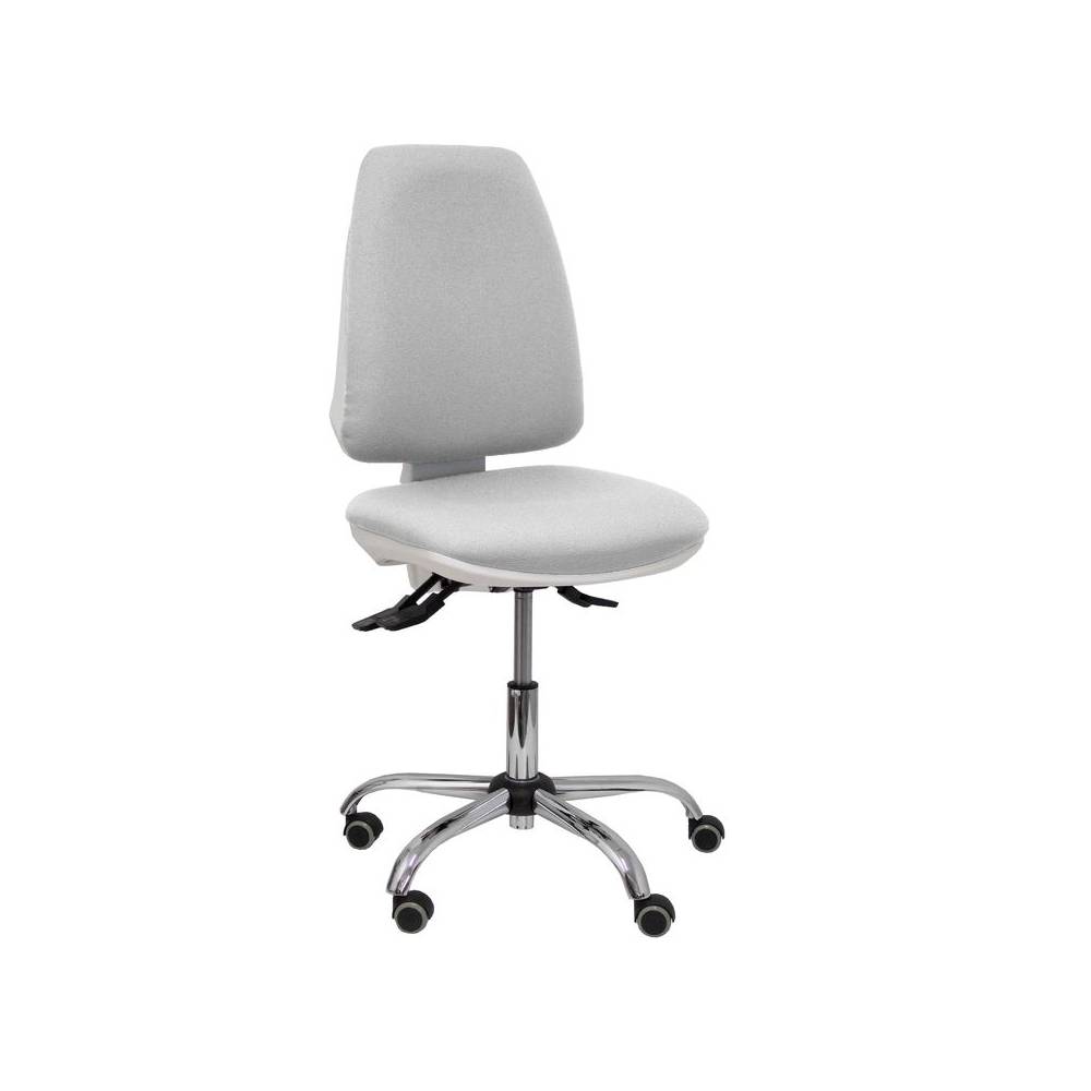 Silla Elche blanca asincro bali gris claro ruedas de parqué
