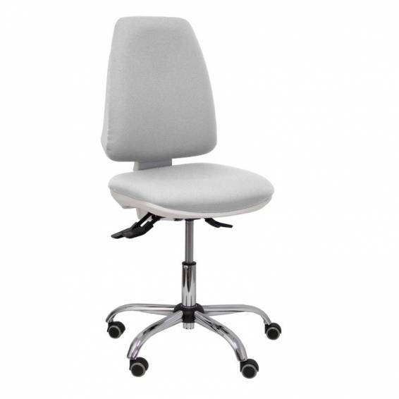 Silla Elche blanca asincro bali gris claro ruedas de parqué